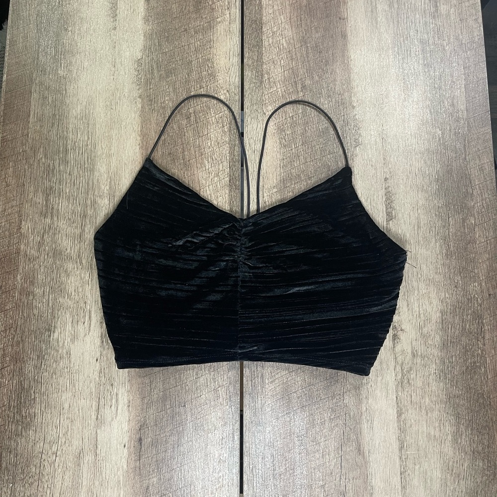 Wild Fable Women’s S Velvet Ribbed Crop Cami